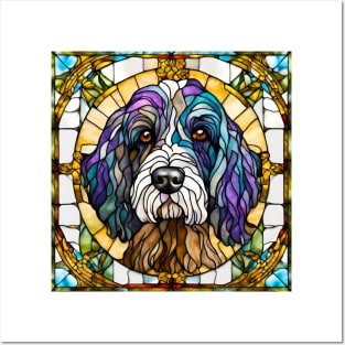 Stained Glass Portuguese Water Dog Posters and Art